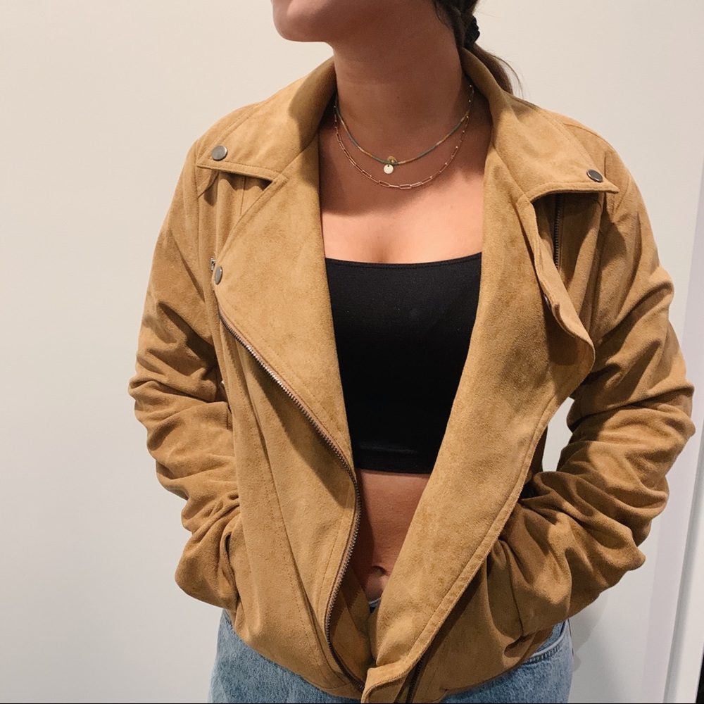 Brown suede jacket!